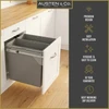 Austen & Co. 68L Pull Out Cupboard Kitchen Bin - 2 Compartments