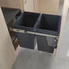 Austen & Co. 40L Pull Out Cupboard Kitchen Bin - 2 Compartments