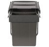 Austen & Co. 40L Built-In Hinged Cupboard Kitchen Bin - 2 Compartments