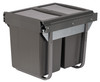 Austen & Co. 40L Built-In Hinged Cupboard Kitchen Bin - 2 Compartments
