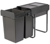 Austen & Co. 56L Built-In Hinged Cupboard Kitchen Bin - 2 Compartments