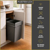 Austen & Co. 56L Built-In Hinged Cupboard Kitchen Bin - 2 Compartments
