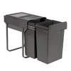 Austen & Co. 56L Built-In Hinged Cupboard Kitchen Bin - 2 Compartments