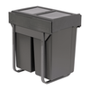 Austen & Co. 56L Built-In Hinged Cupboard Kitchen Bin - 2 Compartments