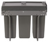 Austen & Co. 30L Built-In Hinged Cupboard Kitchen Bin - 3 Compartments