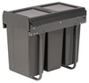 Austen & Co. 30L Built-In Hinged Cupboard Kitchen Bin - 3 Compartments