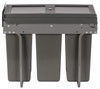 Austen & Co. 30L Built-In Hinged Cupboard Kitchen Bin - 3 Compartments