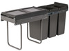 Austen & Co. 30L Built-In Hinged Cupboard Kitchen Bin - 3 Compartments