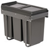 Austen & Co. 30L Built-In Hinged Cupboard Kitchen Bin - 3 Compartments