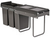 Austen & Co. 30L Built-In Hinged Cupboard Kitchen Bin - 3 Compartments