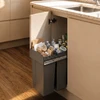 Austen & Co. 30L Built-In Hinged Cupboard Kitchen Bin - 3 Compartments