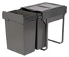 Austen & Co. 60L Built-In Hinged Cupboard Kitchen Bin - 2 Compartments