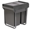 Austen & Co. 60L Built-In Hinged Cupboard Kitchen Bin - 2 Compartments
