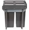Austen & Co. 68L Built-In Hinged Cupboard Kitchen Bin - 4 Compartments
