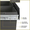 Austen & Co. 68L Built-In Hinged Cupboard Kitchen Bin - 4 Compartments