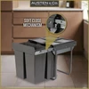 Austen & Co. 68L Built-In Hinged Cupboard Kitchen Bin - 4 Compartments