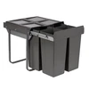 Austen & Co. 68L Built-In Hinged Cupboard Kitchen Bin - 4 Compartments