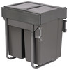 Austen & Co. 60L Pull Out Cupboard Kitchen Bin - 2 Compartments