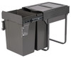 Austen & Co. 60L Pull Out Cupboard Kitchen Bin - 2 Compartments