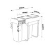 Austen & Co. 34L Pull Out Cupboard Kitchen Bin - 1 Compartment