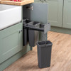 Caple Base Mounted 30L Pull Out Trio Bin
