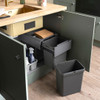 Caple Base Mounted 36L Duo Pull Out Bin