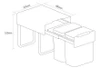 Caple Side Mounted 52L Duo Pull Out Bin