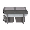 Austen & Co. 30L Built-In Hinged Cupboard Kitchen Bin - 2 Compartments