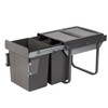 Austen & Co. 40L Pull Out Cupboard Kitchen Bin - 3 Compartments