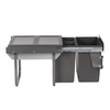 Austen & Co. 40L Pull Out Cupboard Kitchen Bin - 3 Compartments