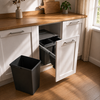 Austen & Co. 40L Pull Out Cupboard Kitchen Bin - 3 Compartments