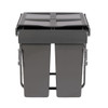 Austen & Co. 68L Built-In Pull Out Cupboard Kitchen Bin - 2 Compartments