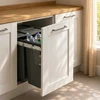 Austen & Co. 68L Built-In Pull Out Cupboard Kitchen Bin - 4 Compartments
