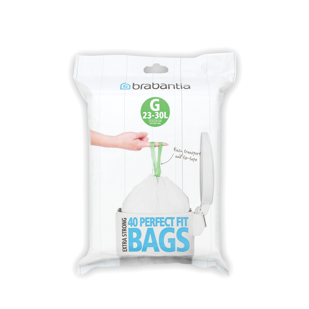 Brabantia - PerfectFit Bin Bags - Dispenser Pack - J (23 Liter)