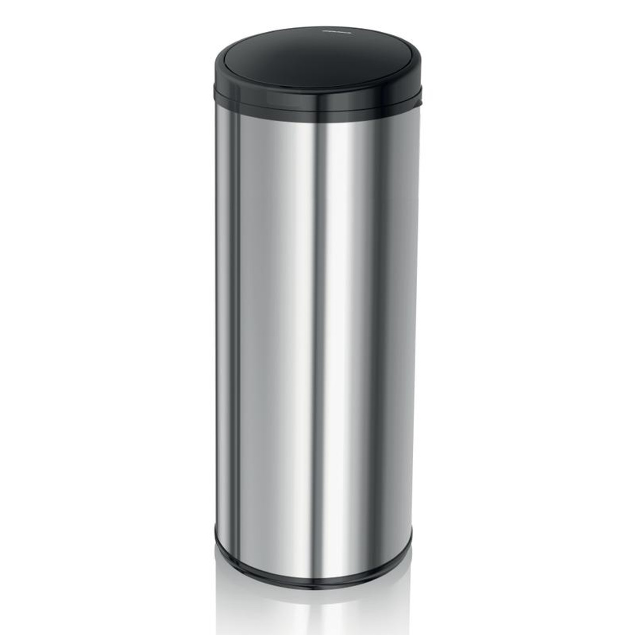 Morphy Richards 50L Round Sensor Bin w Black Lid and Polished