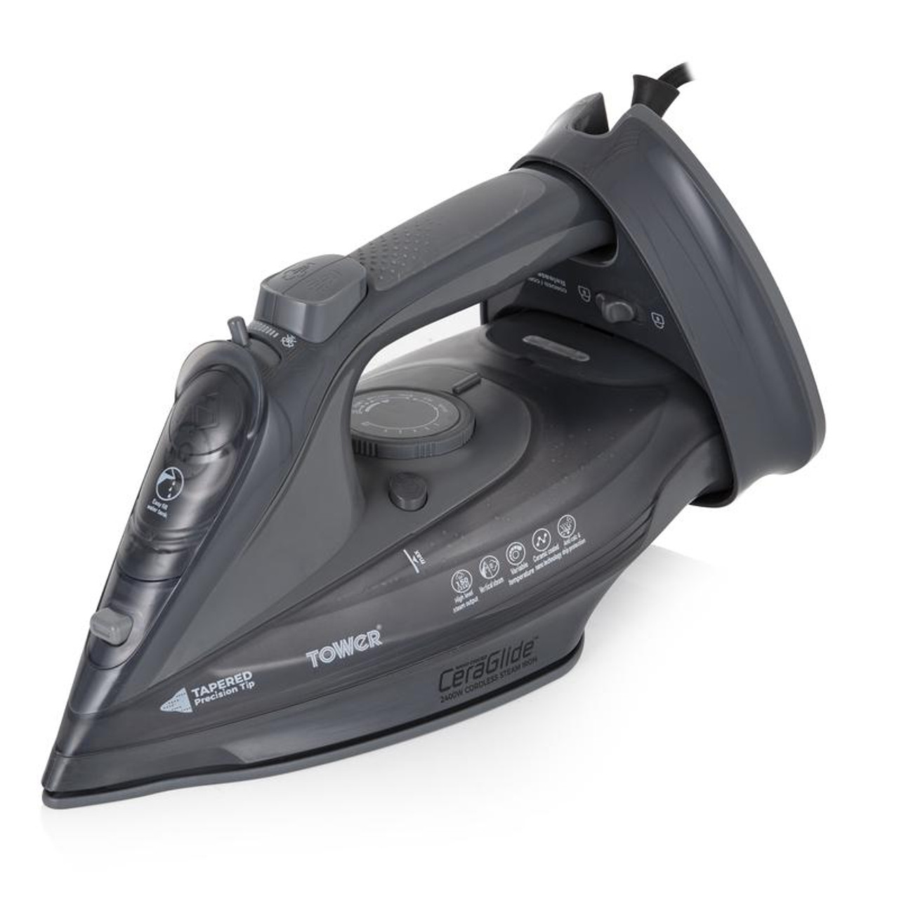 ceraglide 2800w steam iron black and gold