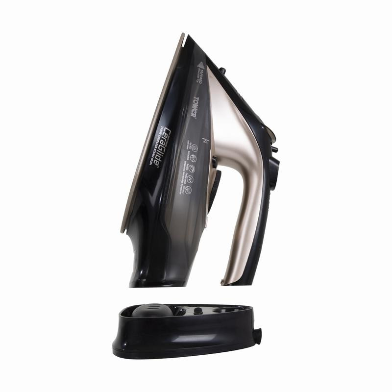 Tower Ceraglide 2800W Steam Iron Black and Gold Laundry Company