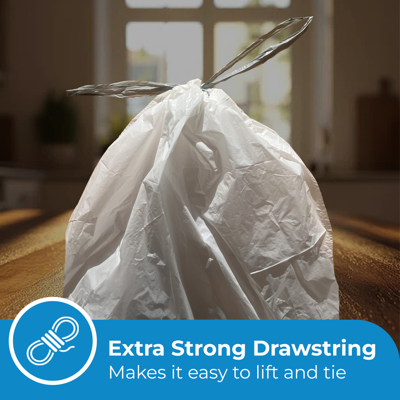 Draw Stringliner 50L Fragranced Drawstring Bin Liner | Extra Strong Large Bin Liner