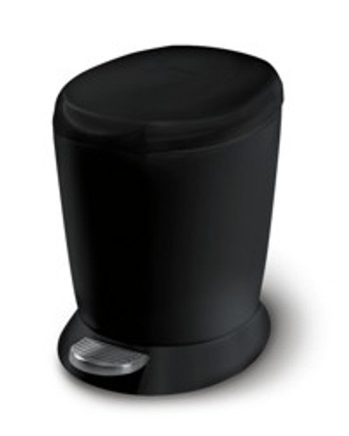 SimpleHuman 6 litre Black Bathroom Pedal Bin