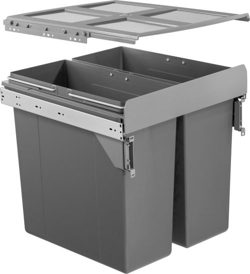 Austen & Co. 68L Pull Out Cupboard Kitchen Bin - 2 Compartments