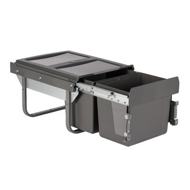 Austen & Co. 30L Built-In Hinged Cupboard Kitchen Bin - 2 Compartments