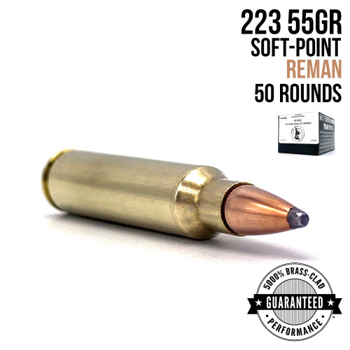 AngelFire .223 Remington 55gr soft point remanufactured ammunition, 50-round box