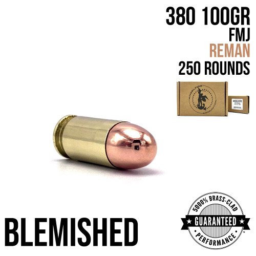380 - 100GR - FMJ - REMAN - BOX - 250 - Blemished