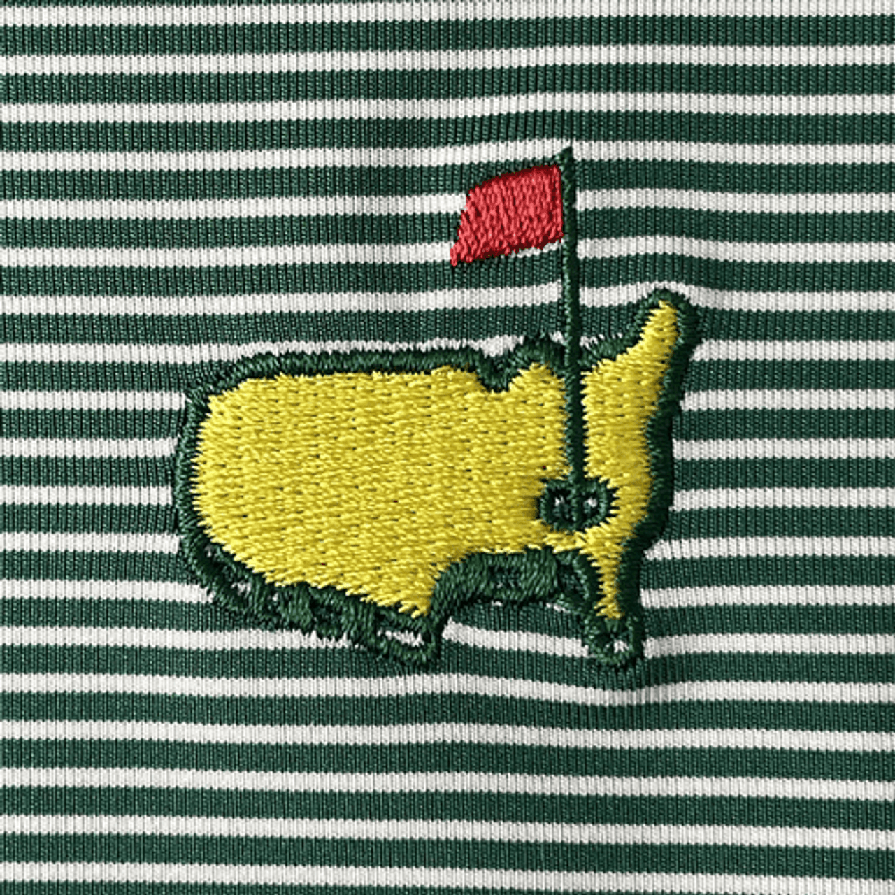 Official Masters Micro Stripe Performance Golf Shirt - Green