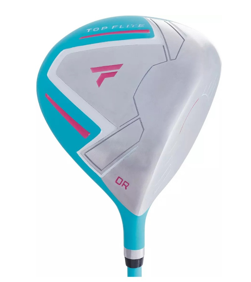 Top Flite 6 Club Girls Golf Set Ages 9-12 Teal Pink