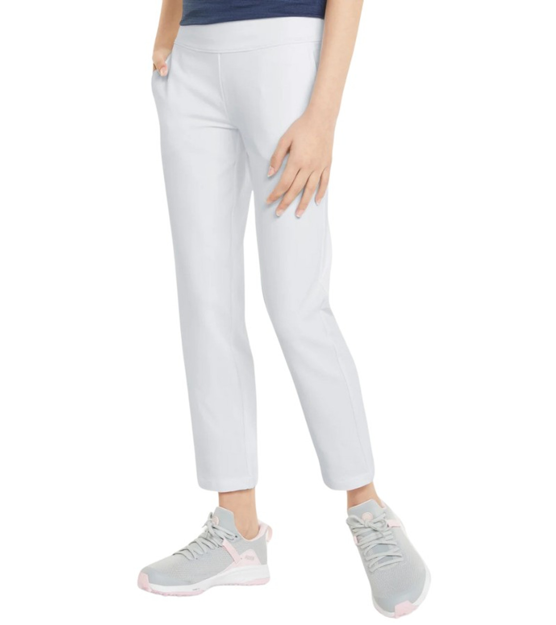 Puma Girls Pull On Golf Pants White