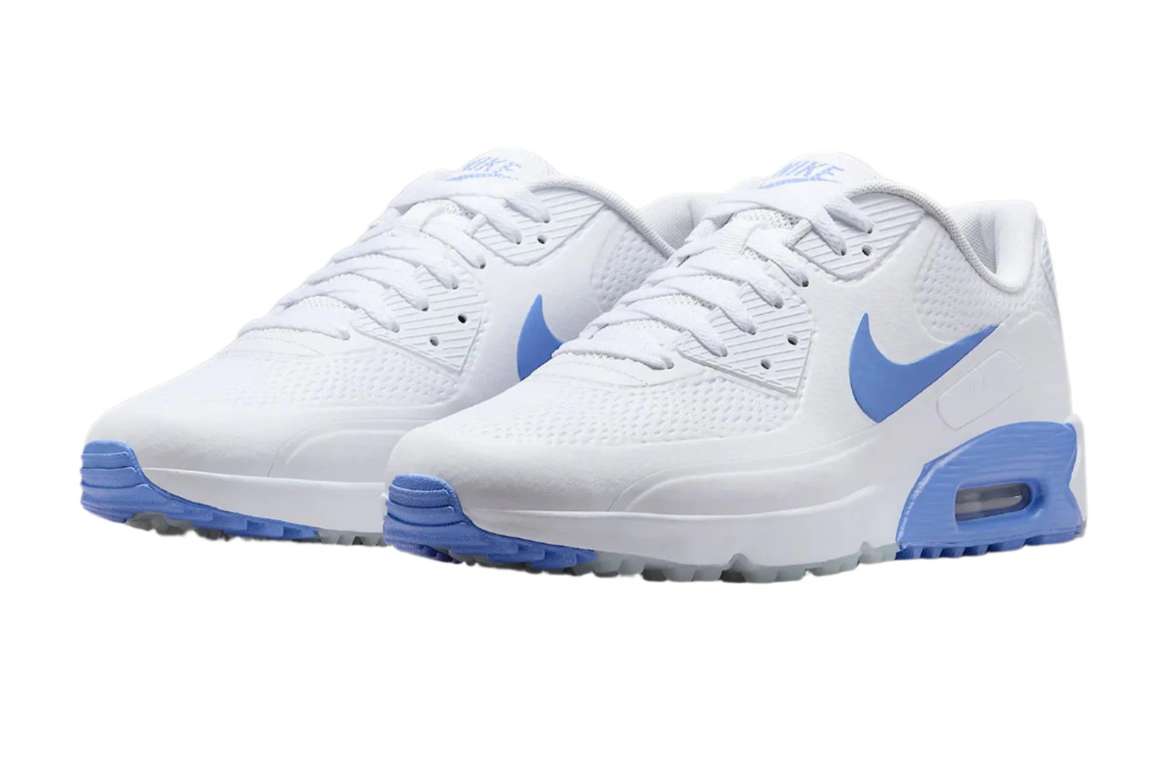 White Air Max 90 Premium Blue Athletic Shoes Nike Air Max 90