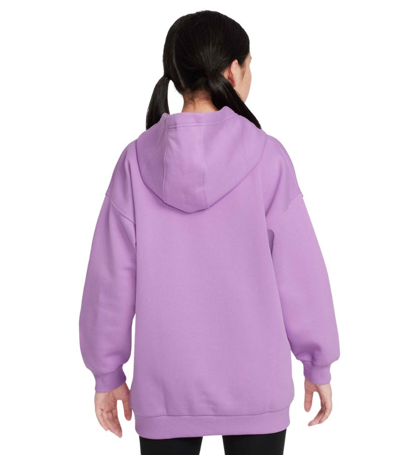 Nike Club Fleece Kids Oversized Hoodie Rush Fuchsia