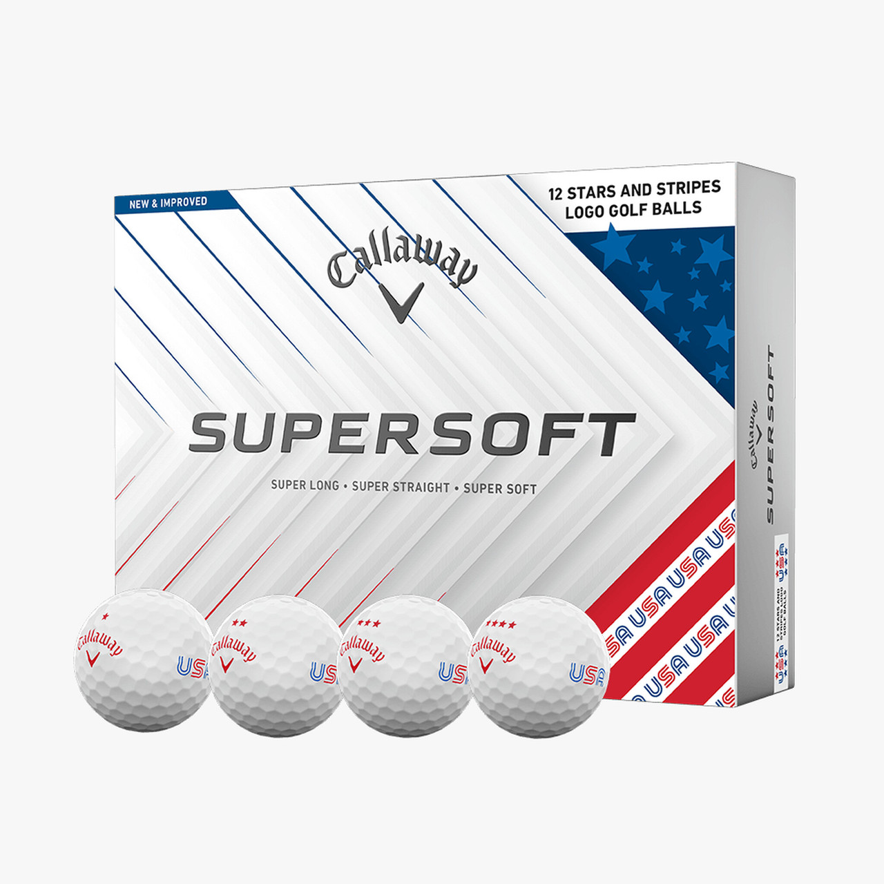 Callaway SUPERSOFT ゴルフボール 3ダース Callaway Supersoft Golf Balls Stars and Stripes USA - Dozen