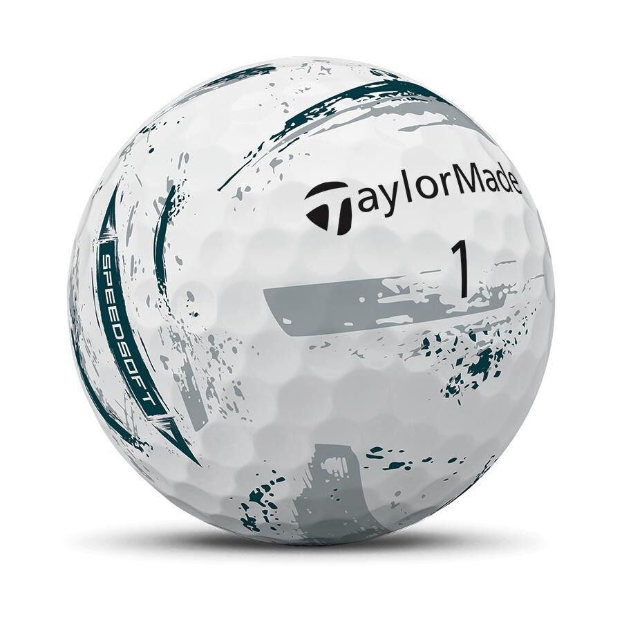 TaylorMade SpeedSoft NFL Philadelphia Eagles Ink Golf Balls - Dozen